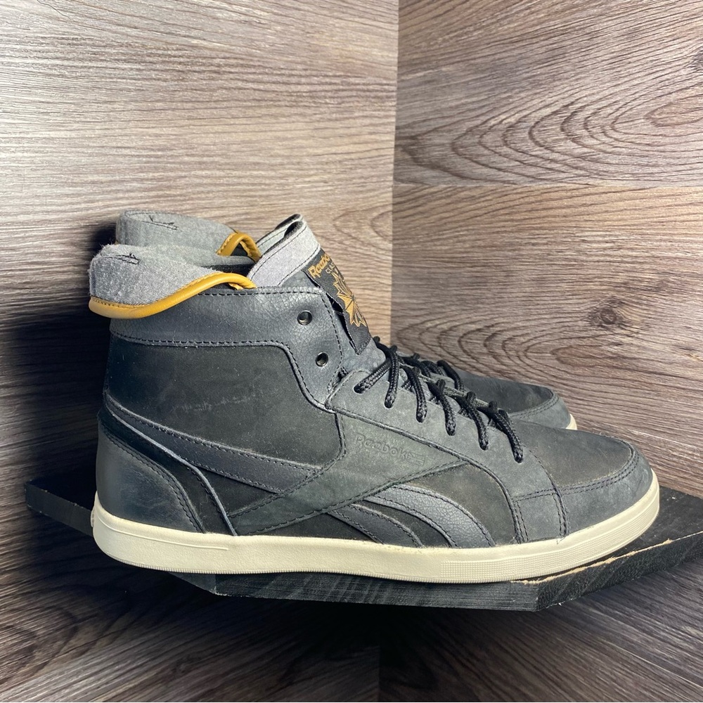 Reebok so flip black grey brown hi top sneakers